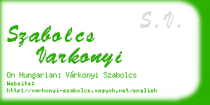 szabolcs varkonyi business card
